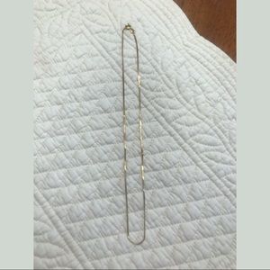 14k Solid Yellow Gold 14” Chain Necklace EUC!